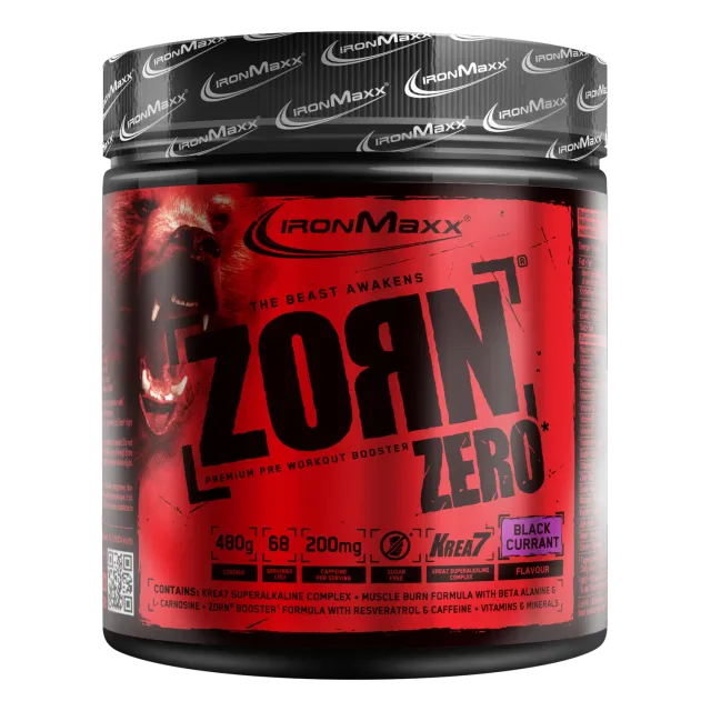 Iron Maxx Zorn® Pulver Trainingsbooster Johannisbeere 480 g Koffein