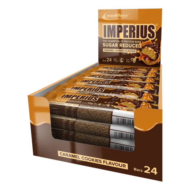 Iron Maxx Imperius Caramel Cookie Proteinriegel 24x45g Tray