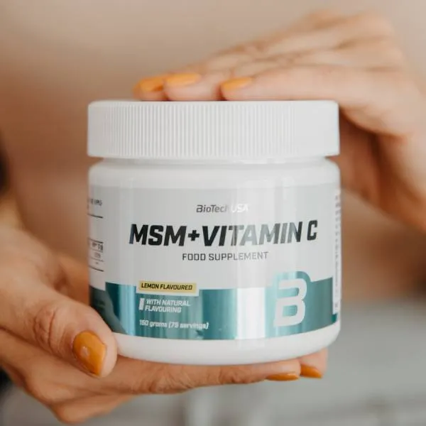 BioTechUSA MSM + Vitamin C Pulver 150 g Zitrone