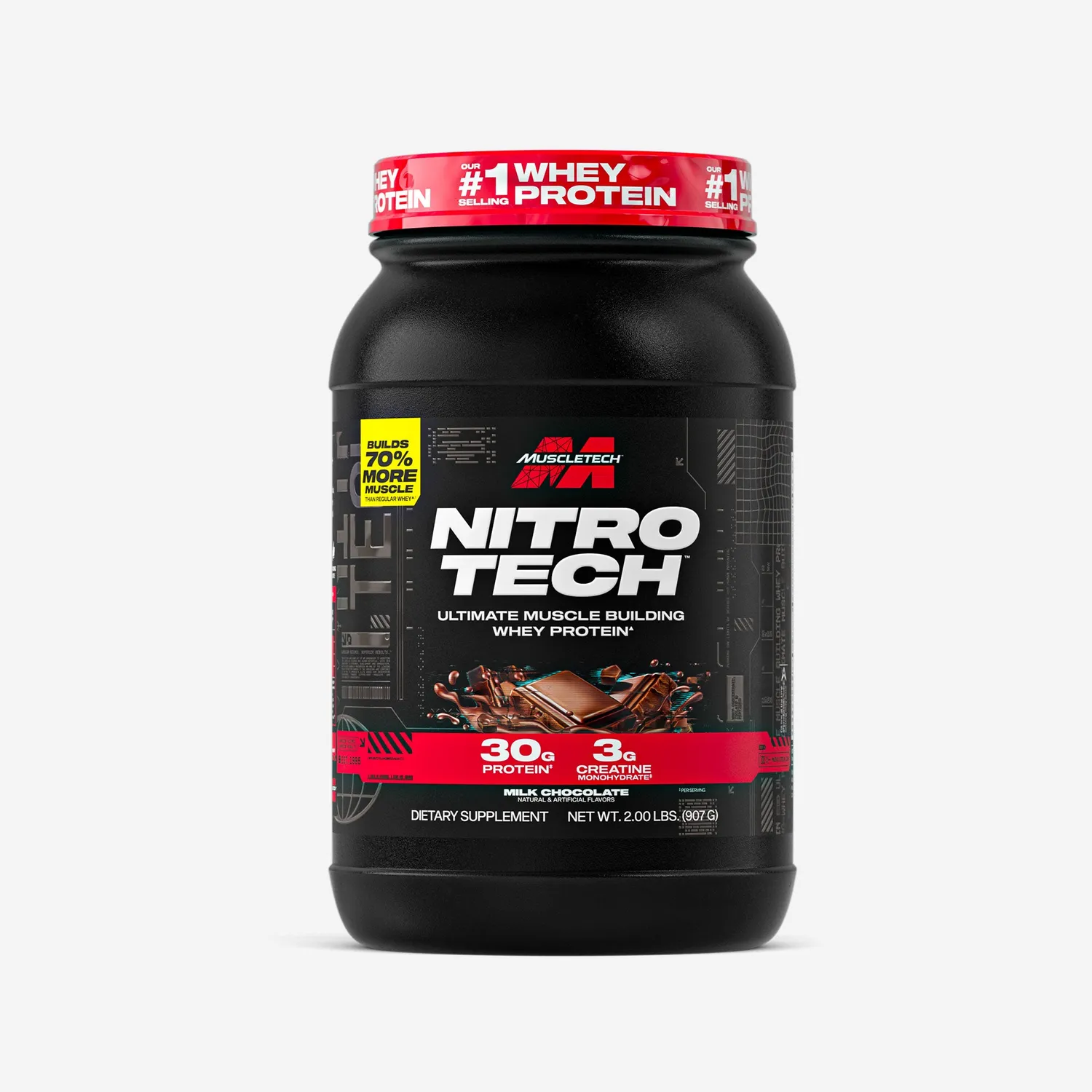MuscleTech Nitro-Tech Whey Protein Pulver 2 lb Milk Chocolate mit Kreatin