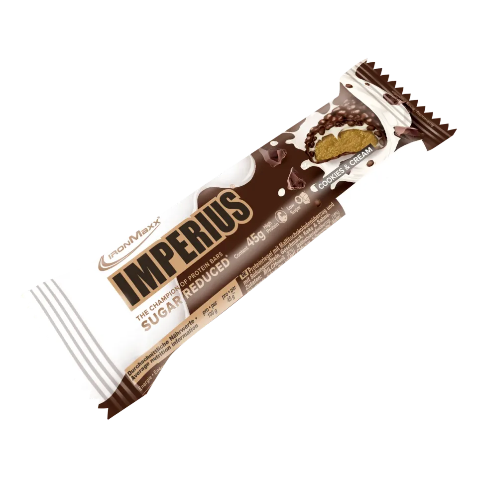 Iron Maxx Imperius 45g Proteinriegel Cookies & Cream zuckerreduziert