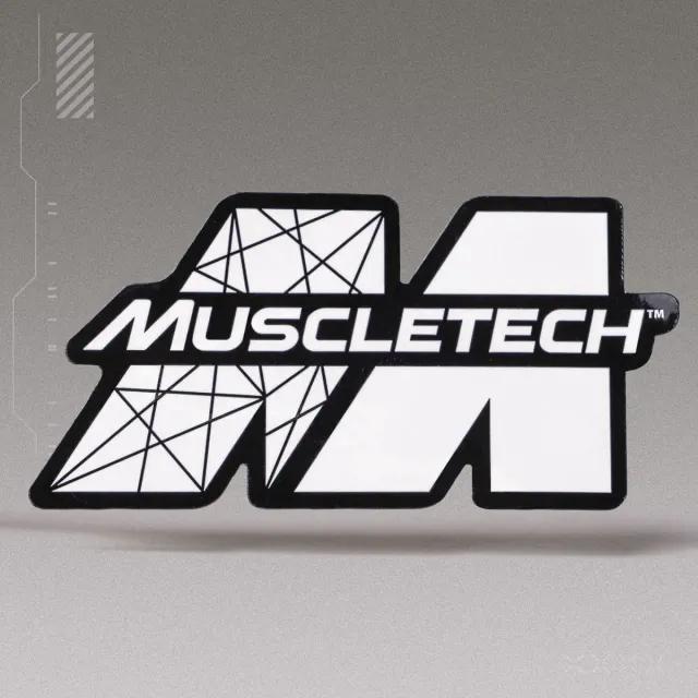 MuscleTech Sticker Logo Vinyl Aufkleber Schwarz-Weiß
