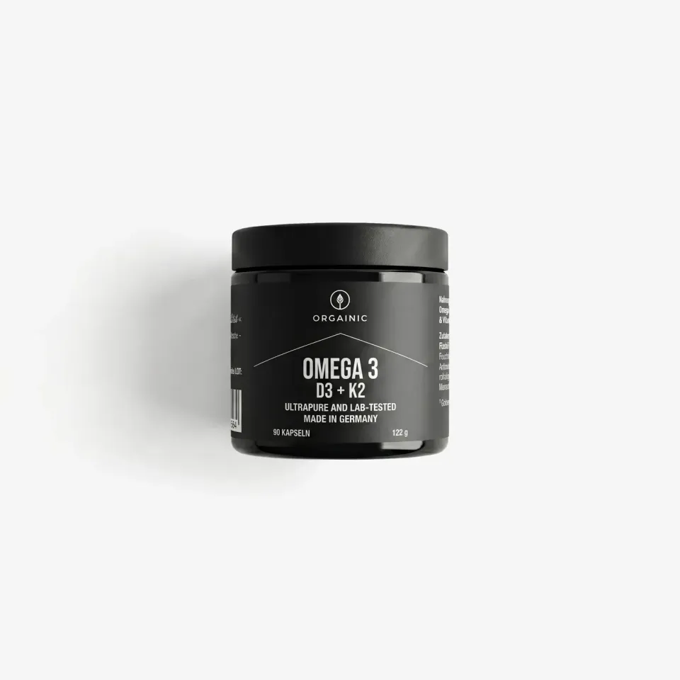 ORGAINIC Omega 3 + D3 K2 Fischöl Kapseln 90 Stück hochdosiert