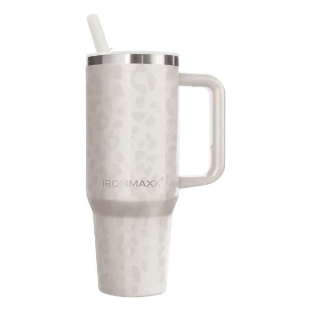 Iron Maxx Cup V4.0 Becher 1200ml Leo-Style Ivory isoliert