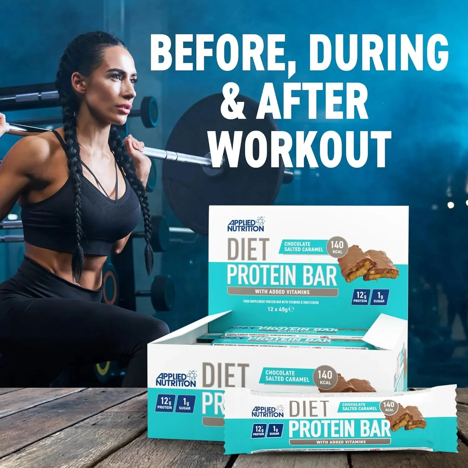 Applied Nutrition Diet Proteinriegel 45g Schoko-Karamell