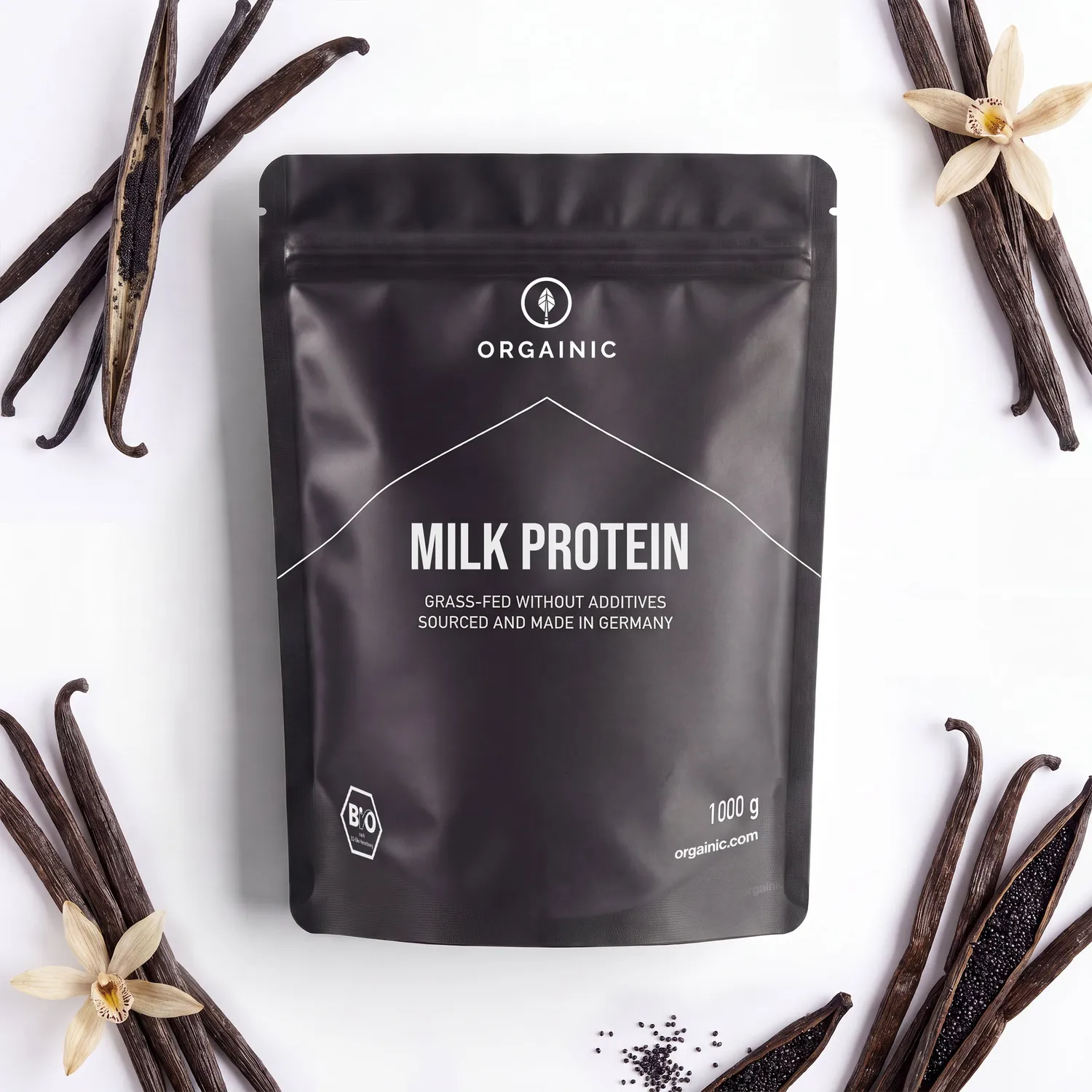 ORGAINIC Bio Milch Protein Natural Proteinpulver 1000g langsam