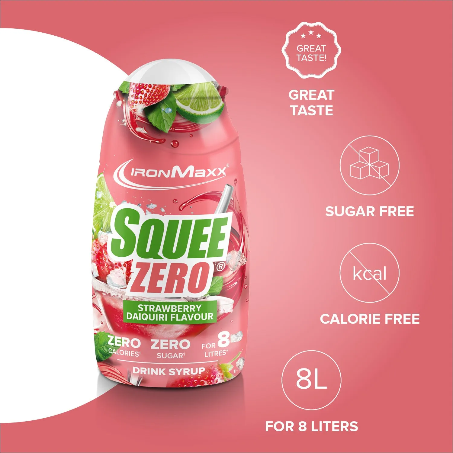 Iron Maxx SqueeZero Sirup Strawberry Daiquiri 65ml Zuckerfrei