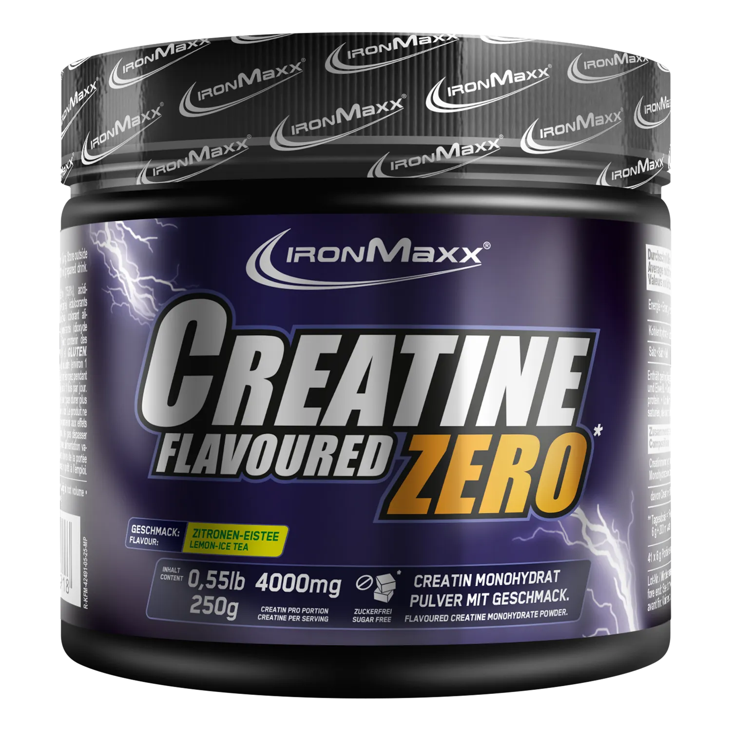 Iron Maxx Creatine Flavoured Zero 250g Lemon Ice Tea Kreatin