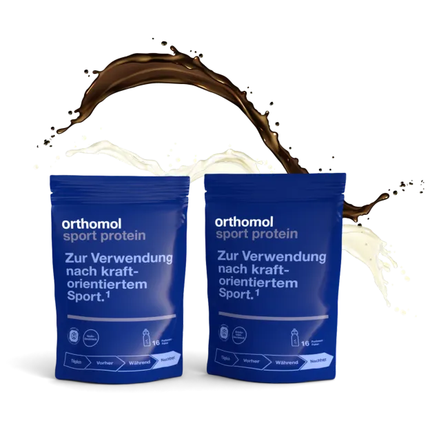 Orthomol Sport protein Bundle Proteinpulver Vanille + Schokolade 32 Portionen
