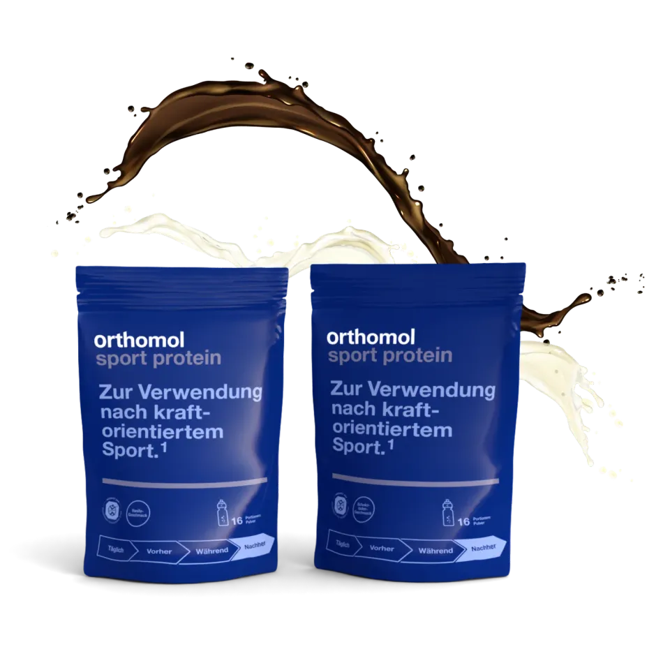 Orthomol Sport protein Bundle Proteinpulver Vanille + Schokolade 32 Portionen