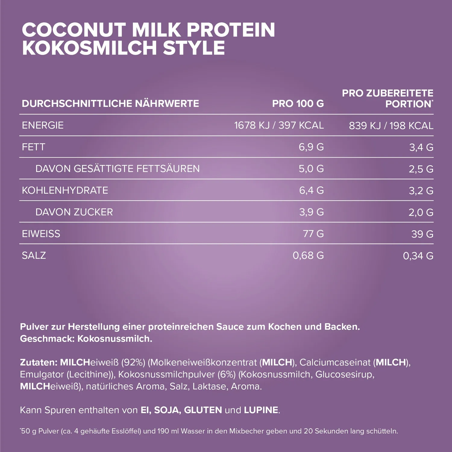 Iron Maxx Coconut Milk Protein 500g Kokosmilch Style Kochprotein