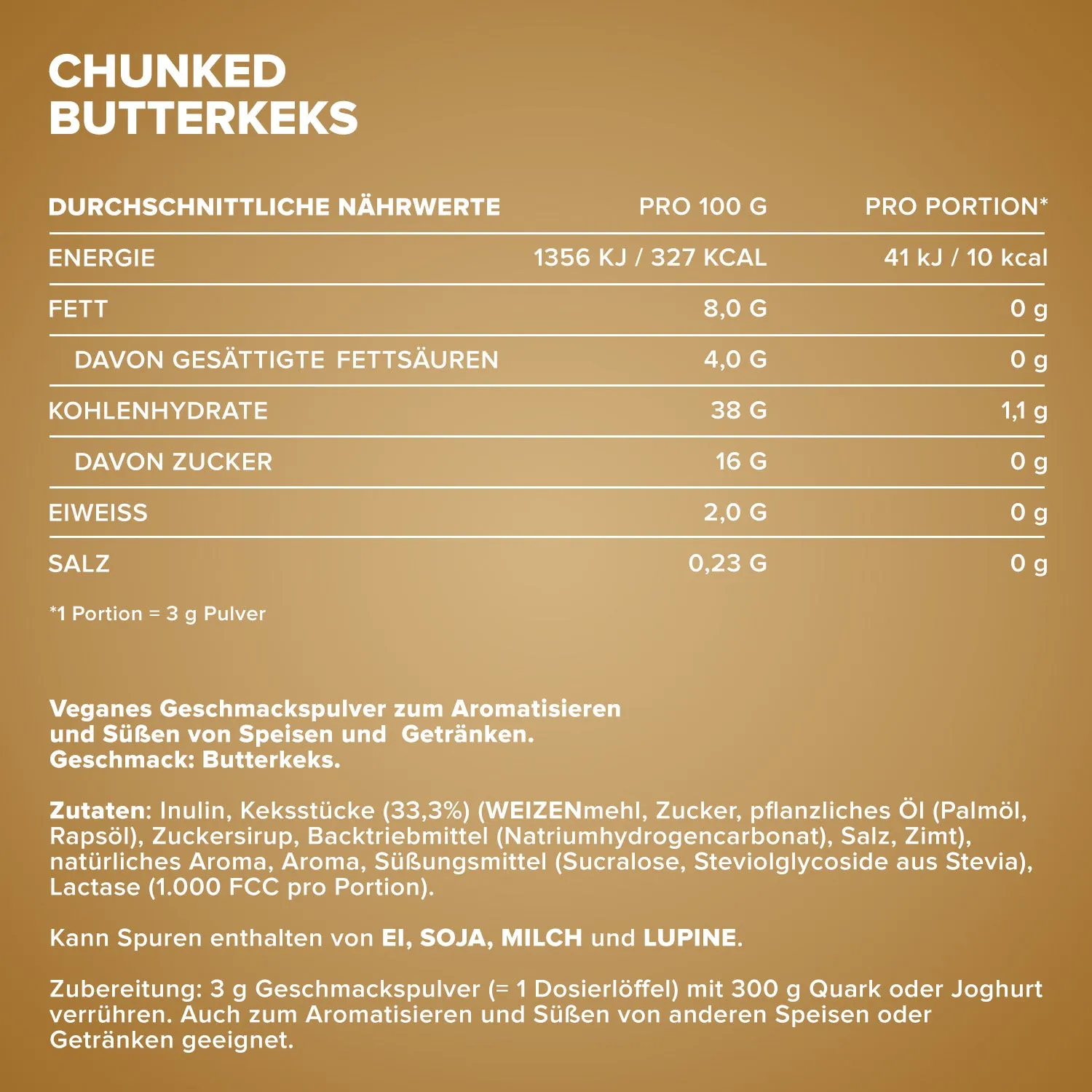 Iron Maxx Chunked Geschmackspulver Butterkeks 150g vegan