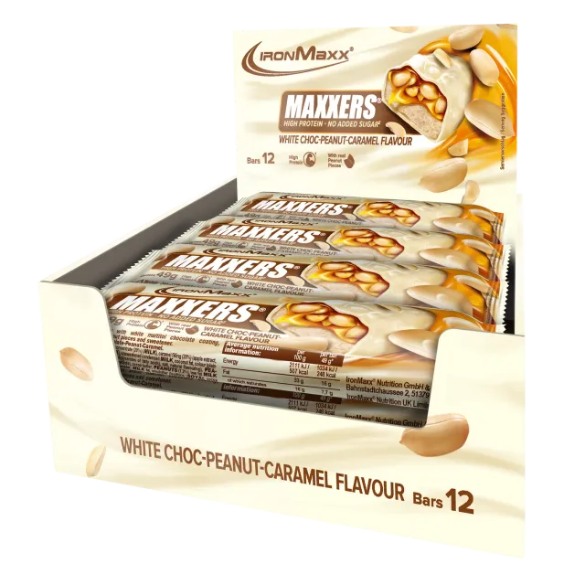 Iron Maxx Maxxers Proteinriegel 12x49g White Choc Peanut Caramel