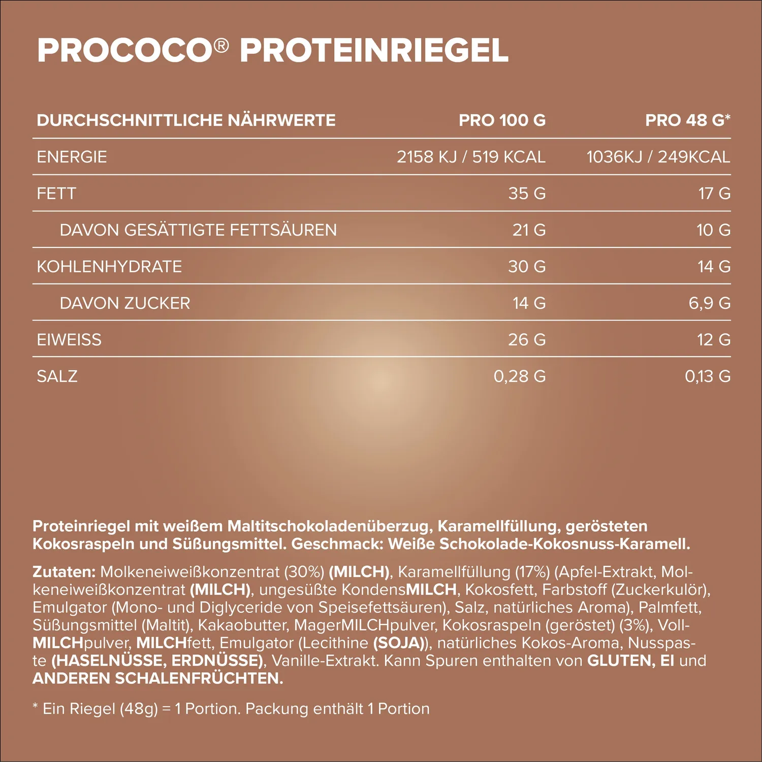Iron Maxx Prococo Proteinriegel 24x48g White Choc Kokos