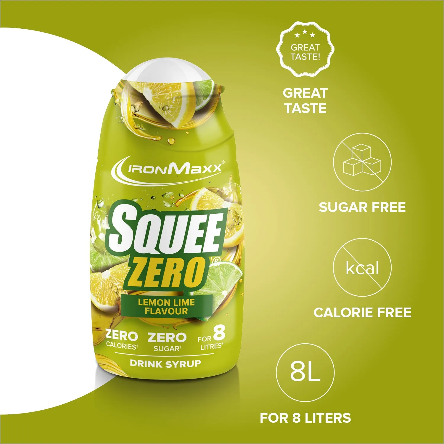 Iron Maxx SqueeZero Squeeze-Sirup 65 ml Zitrone Limette zuckerfrei