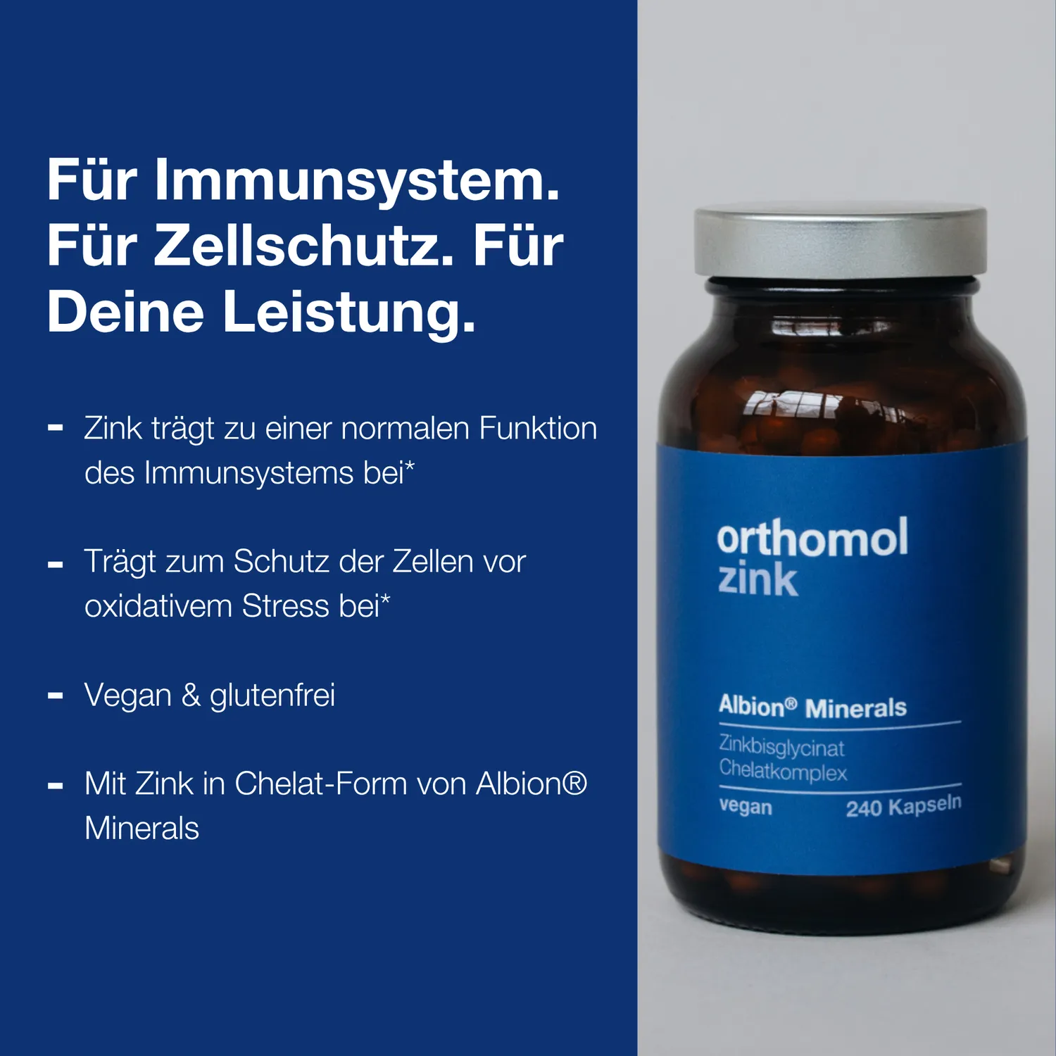 Orthomol Sport Zink Kapseln 1 x 240 – vegan