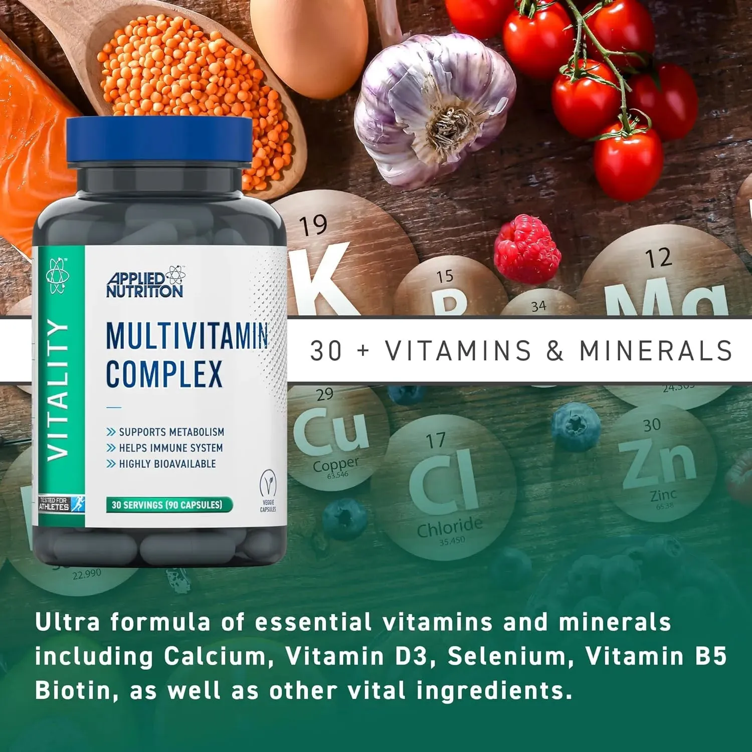 Applied Nutrition Multivitamin Kapseln 90 Stück vegan