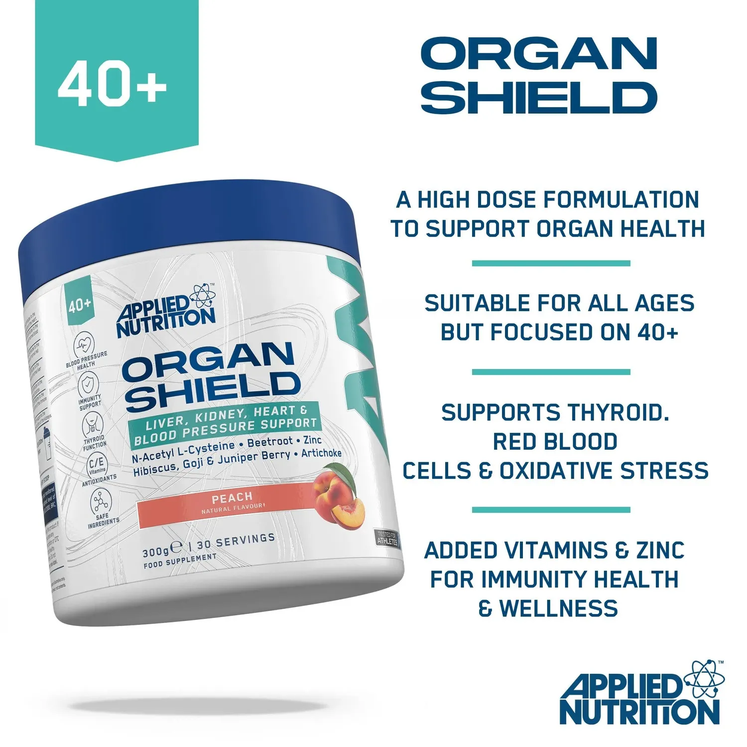 Applied Nutrition Organ Shield Pulver 300g für 40+