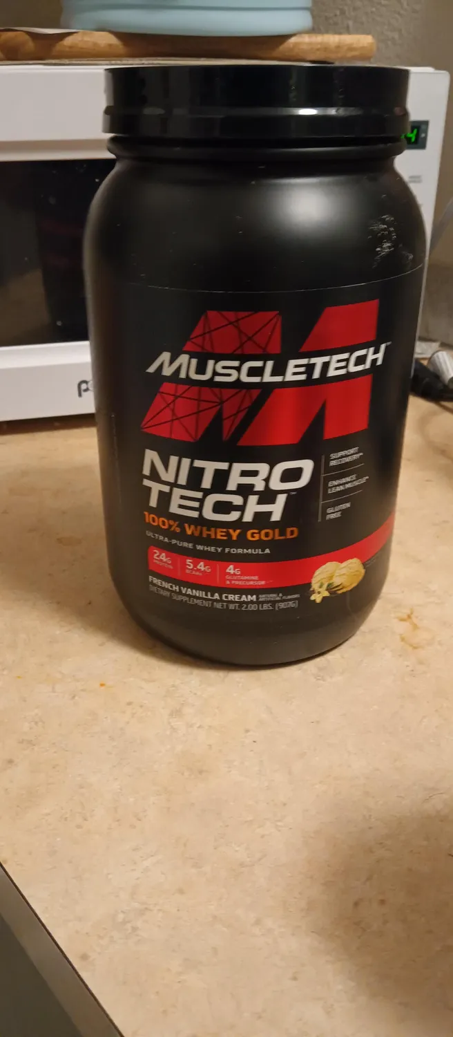 MuscleTech Nitro Tech 100% Whey Gold Whey Protein French Vanilla Cream 2 lb zuckerarm