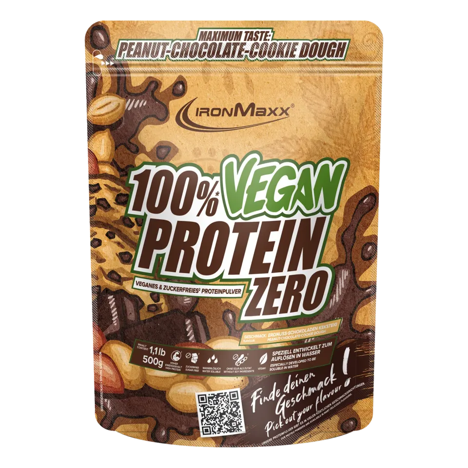 Iron Maxx 100% Vegan Protein Zero 500 g Proteinpulver Peanut Chocolate Cookie Dough