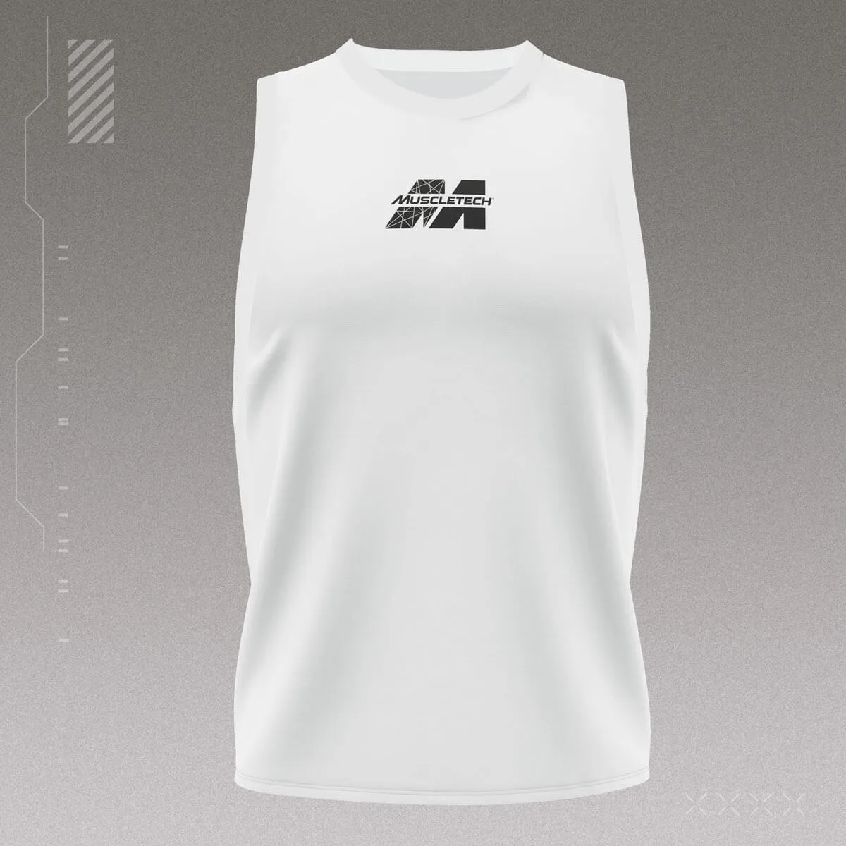 MuscleTech Men's Tank Top Tanktop Schwarz Baumwollstretch