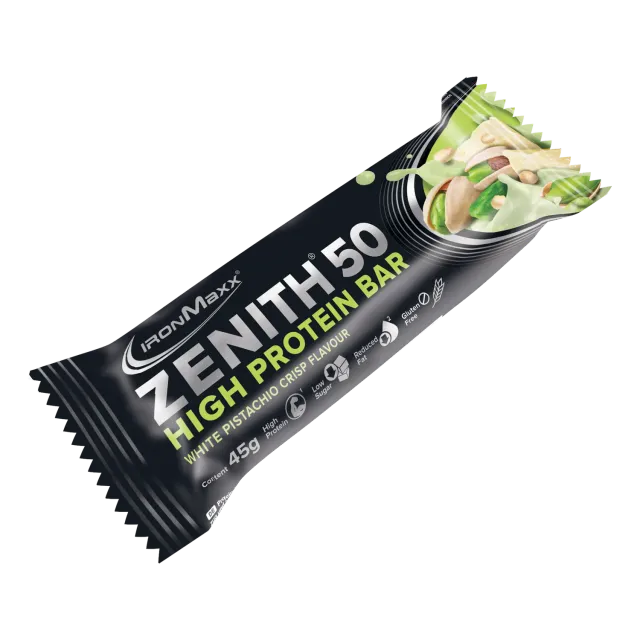 Iron Maxx ZENITH 50 Proteinriegel White Pistachio Crisp 45 g 23 g Protein