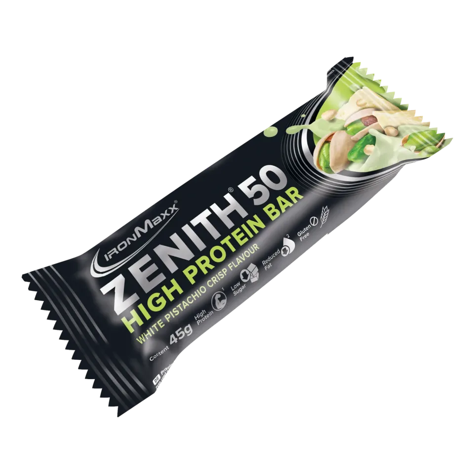 Iron Maxx ZENITH 50 Proteinriegel White Pistachio Crisp 45 g 23 g Protein