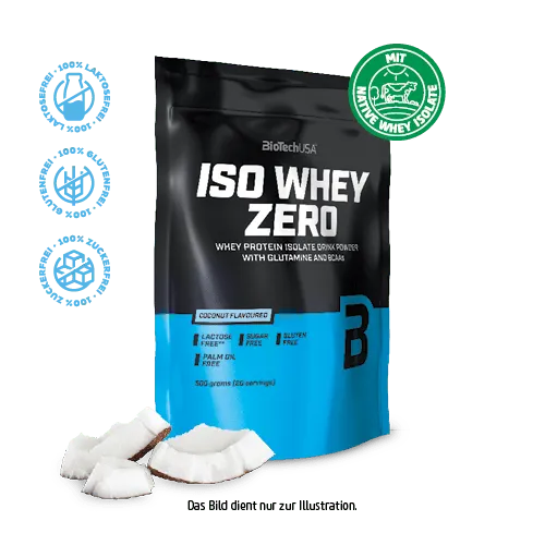 BioTechUSA Iso Whey Zero Whey-Isolat Vanille 500g laktosefrei
