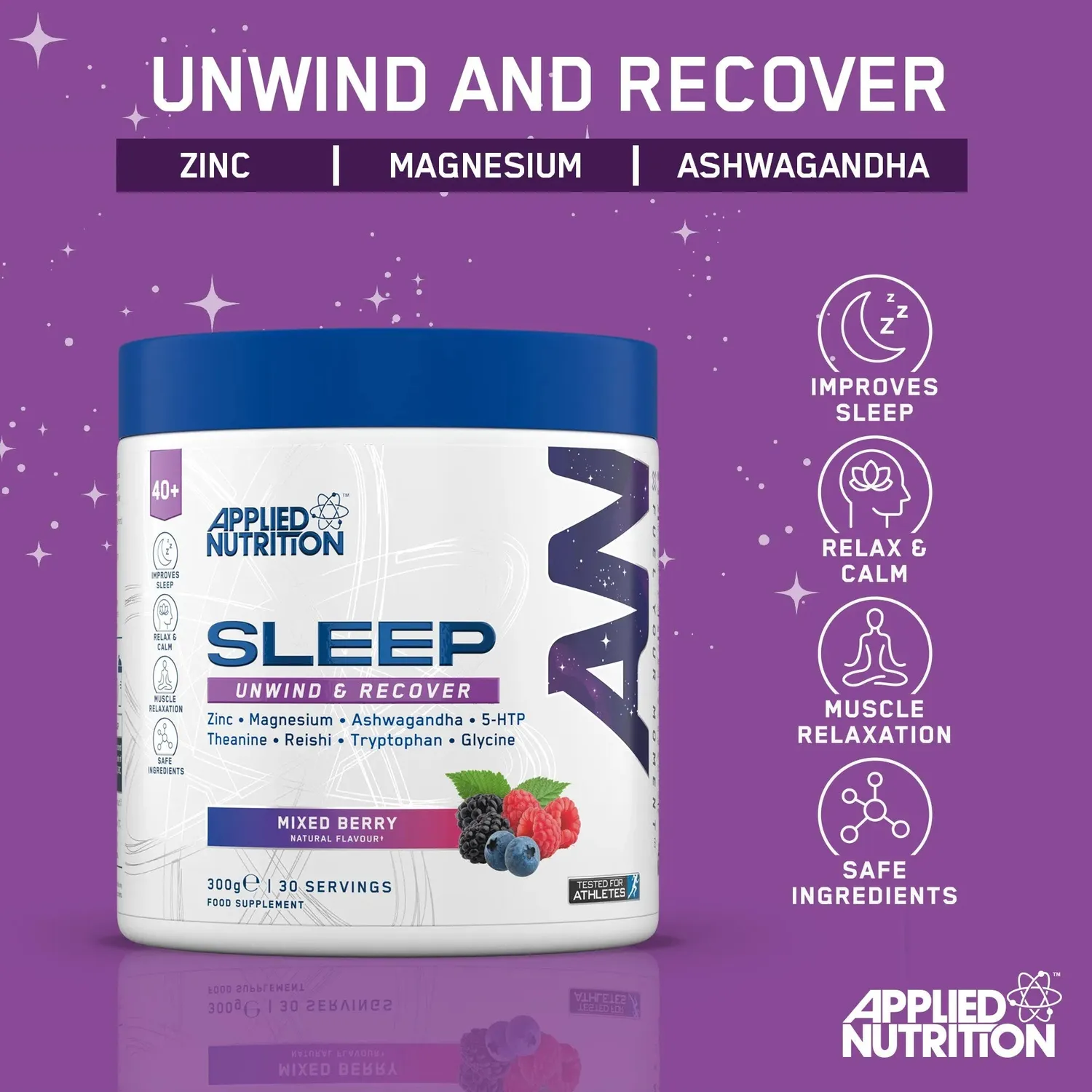 Applied Nutrition Sleep Support Pulver 300g Beere