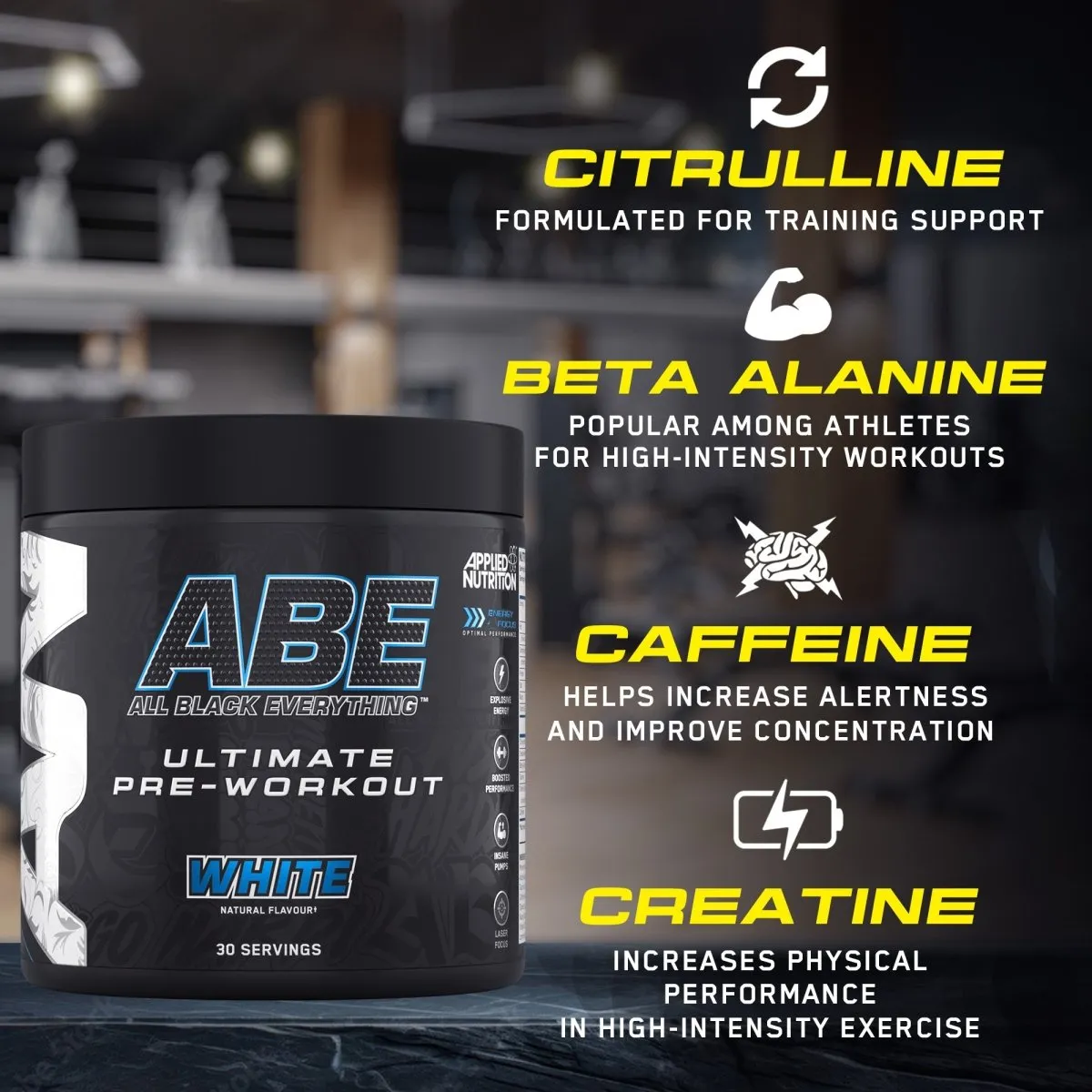 Applied Nutrition ABE All Black Everything Pre-Workout Pulver 375g Koffein
