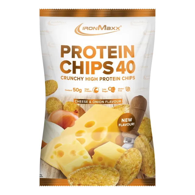 Iron Maxx Protein Chips 40 50 g Cheese & Onion Protein Chips