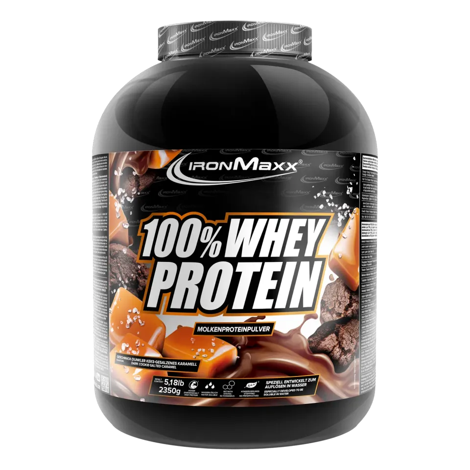 IronMaxx 100% Whey Protein 2350 g Dark Cookies Salted Caramel zuckerfrei