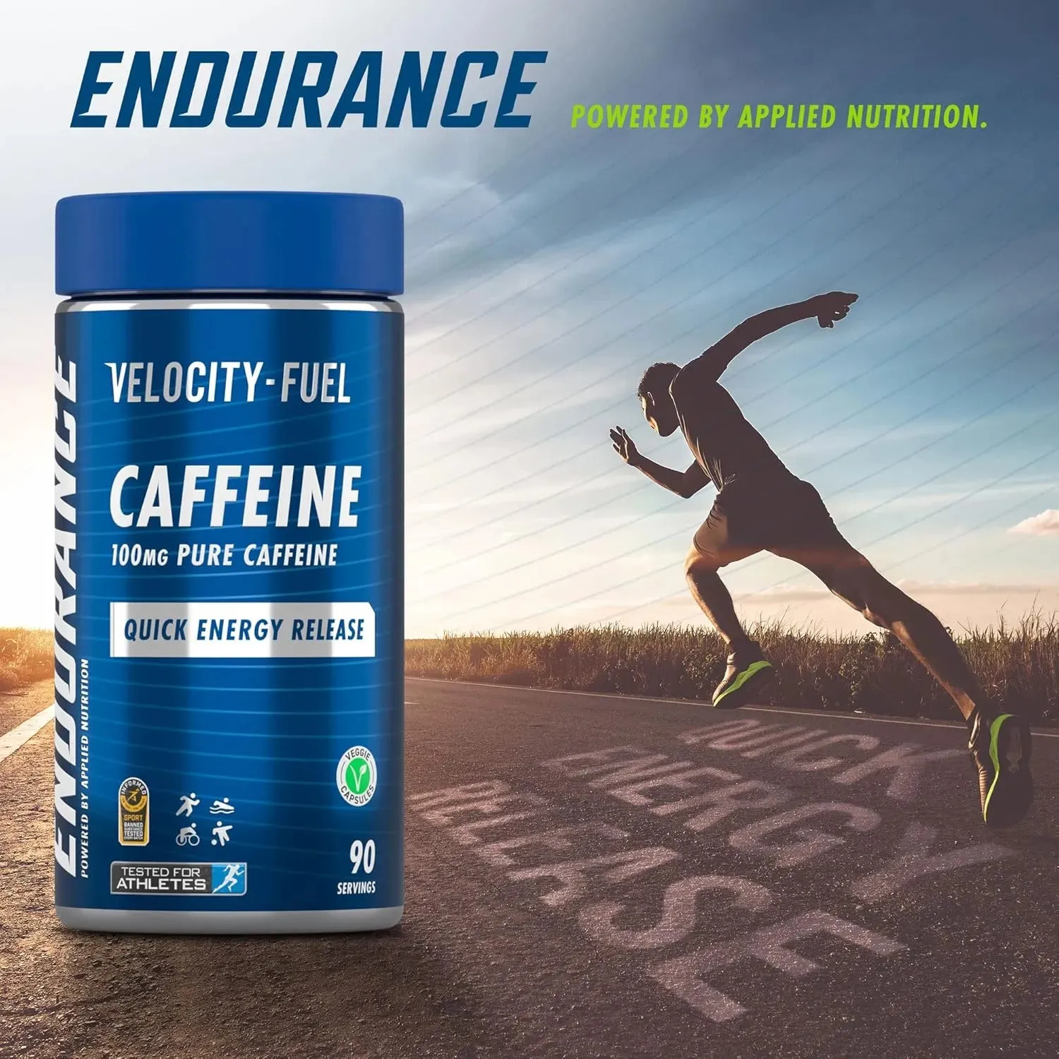 Applied Nutrition Endurance Koffein Kapseln 100mg 90 Kapseln