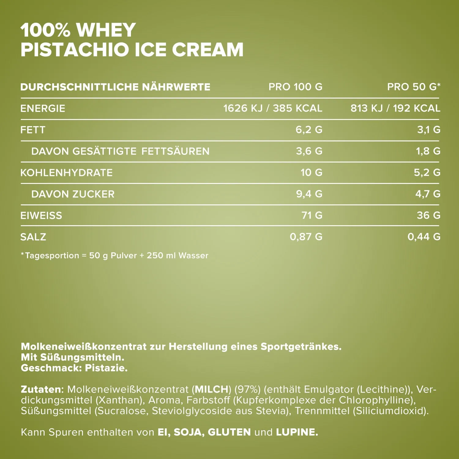 Iron Maxx 100% Whey Protein 500g Ice Cream Pistacchio
