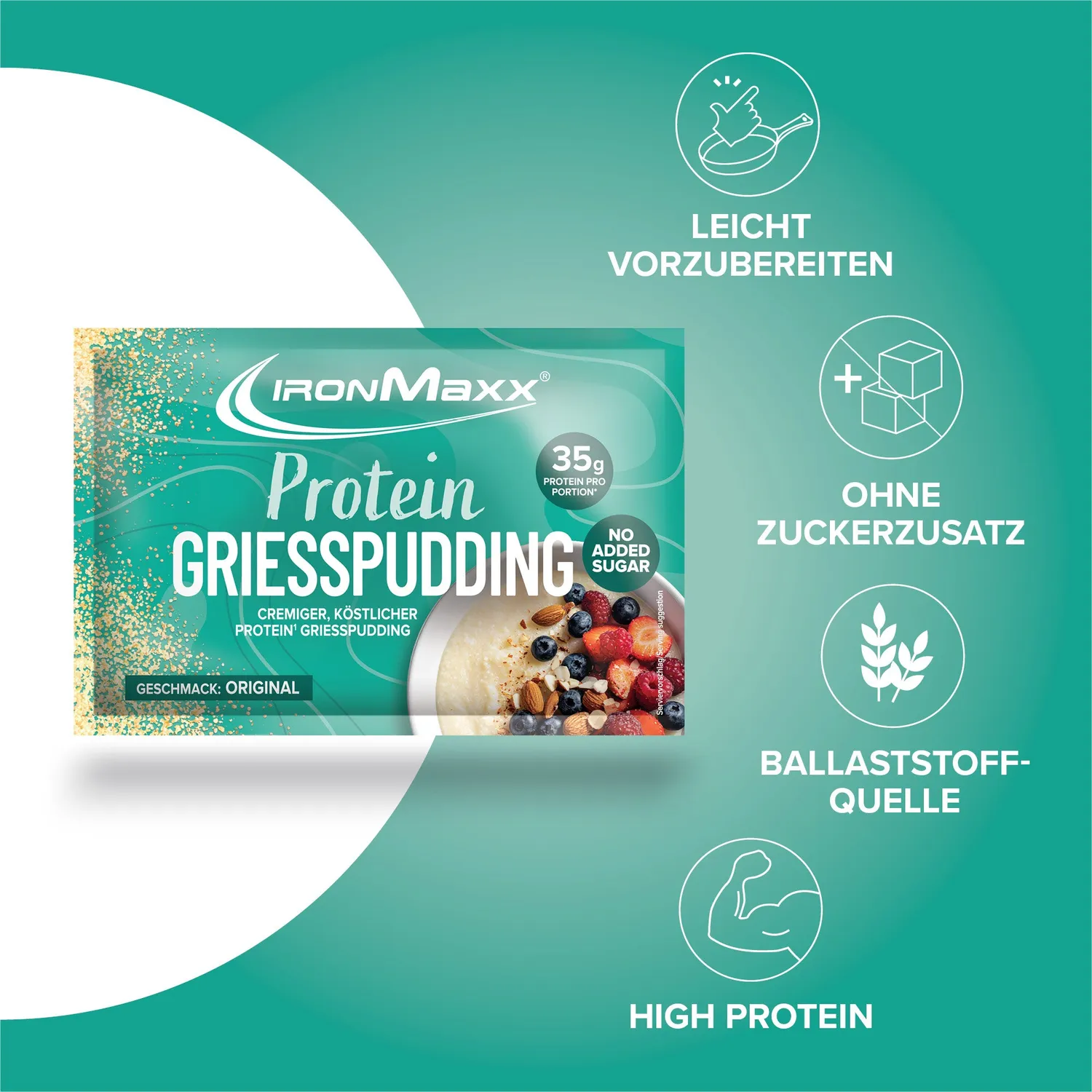 Iron Maxx Protein Breakfast Sachets 10x60 g Frühstück Grieß