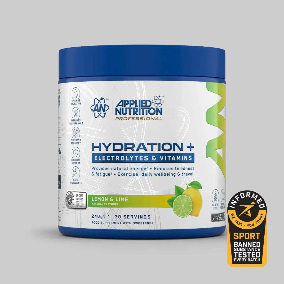 Applied Nutrition Hydration+ Elektrolytpulver Erdbeere 240g
