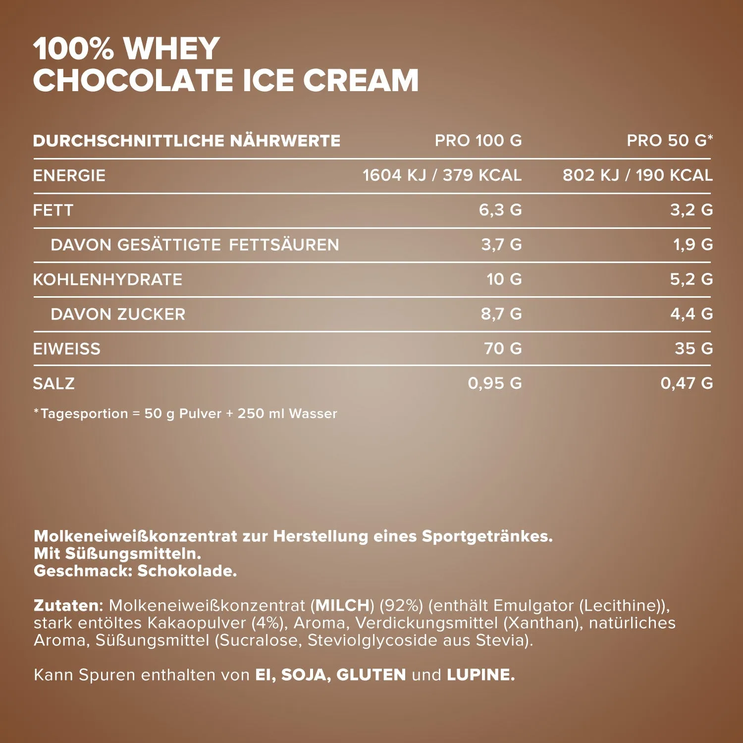 Iron Maxx 100% Whey Protein Proteinpulver Ice Cream Chocolate 500g