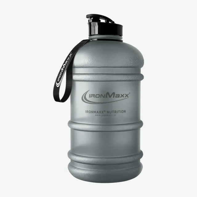 Iron Maxx Water Gallon Matt Transparent Frosted Ash Grey Trinkflasche 2200ml