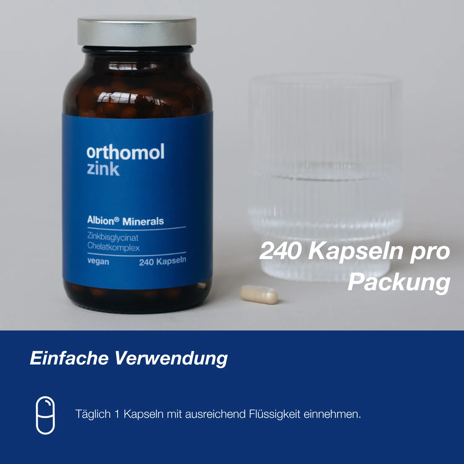 Orthomol Sport Zink Kapseln 1 x 240 – vegan