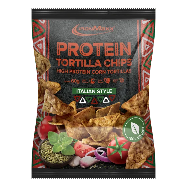 Iron Maxx Protein Tortilla Chips 1.0 Italian Style 60 g glutenfrei