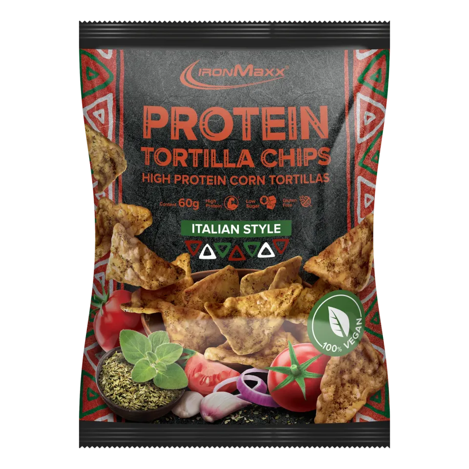 Iron Maxx Protein Tortilla Chips 1.0 Italian Style 60 g glutenfrei