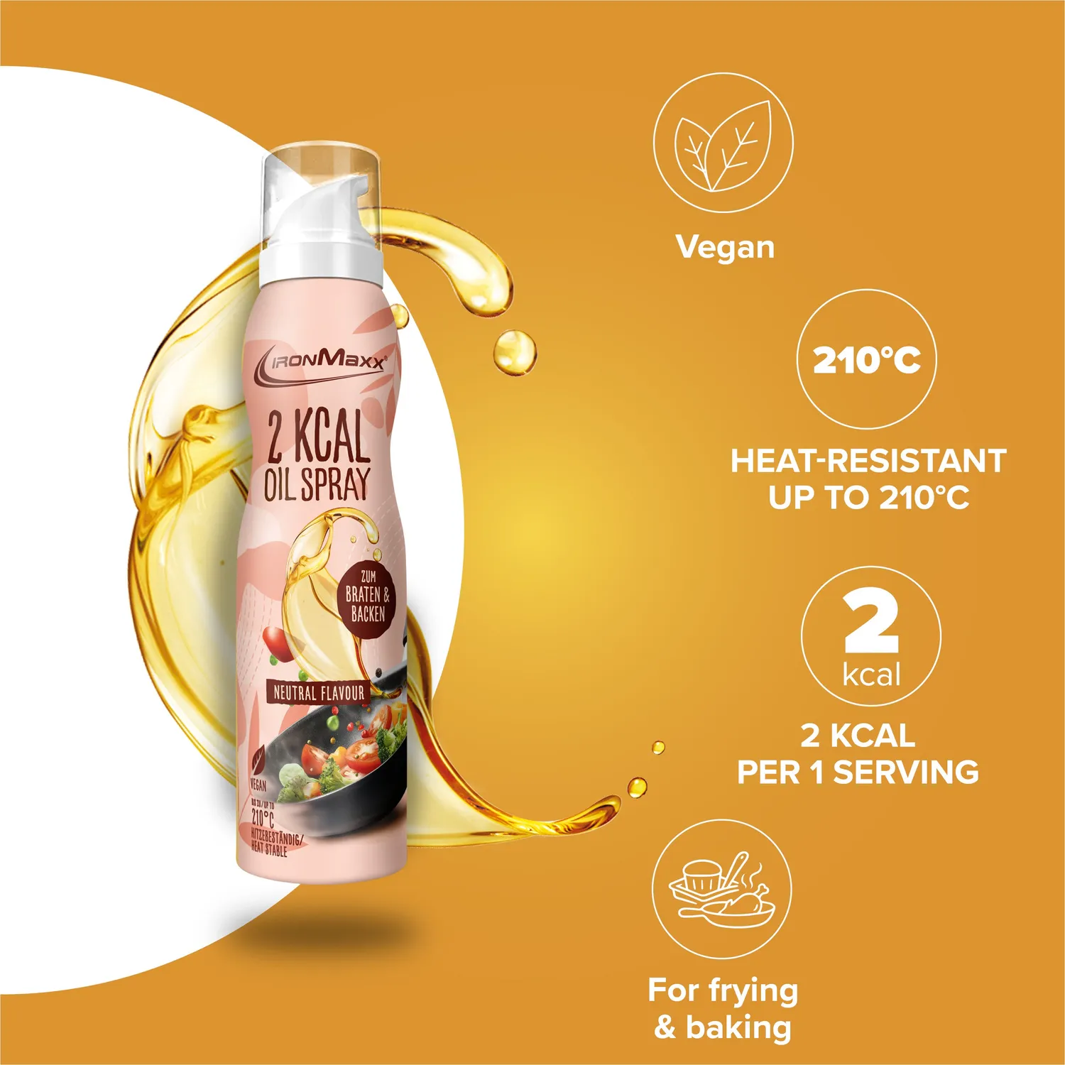 Iron Maxx 2 kcal Oil Spray Neutral 200ml kalorienarm