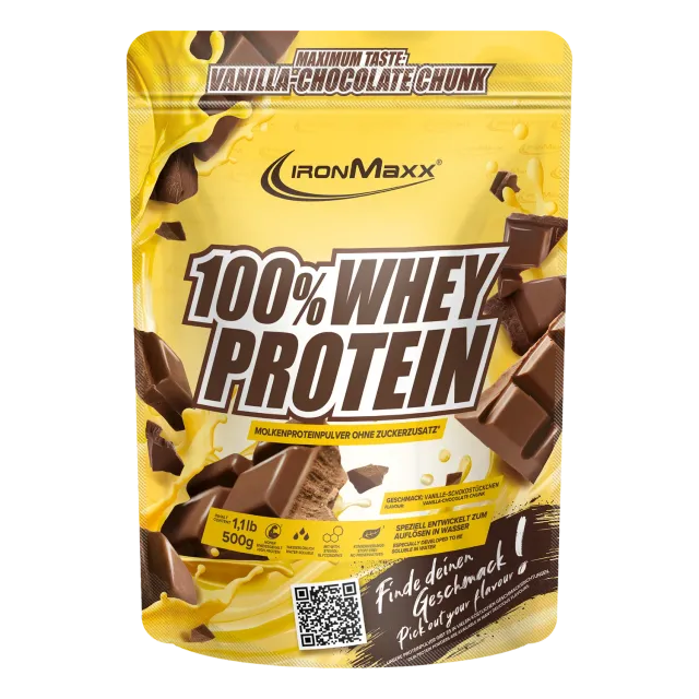 Iron Maxx 100% Whey Protein 500g Vanilla Choc Chunk Eiweißpulver