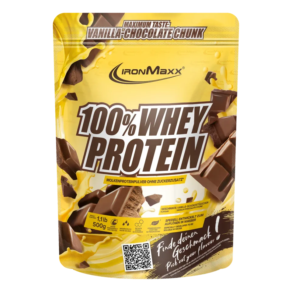 Iron Maxx 100% Whey Protein 500g Vanilla Choc Chunk Eiweißpulver