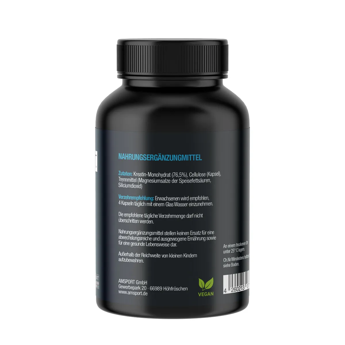 AMSPORT Kreatin 120 Kapseln Kreatin-Kapseln neutral 107,04 g