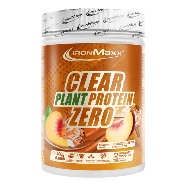 Iron Maxx Clear Plant Protein ZERO 400 g Proteinpulver Peach Ice Tea vegan