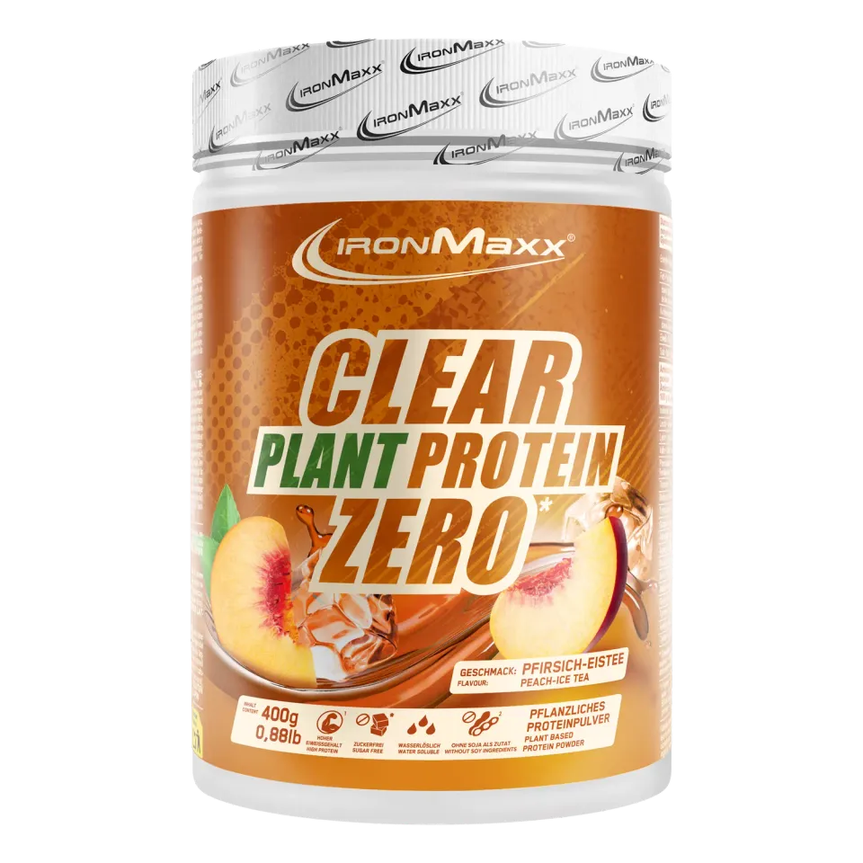 Iron Maxx Clear Plant Protein ZERO 400 g Proteinpulver Peach Ice Tea vegan