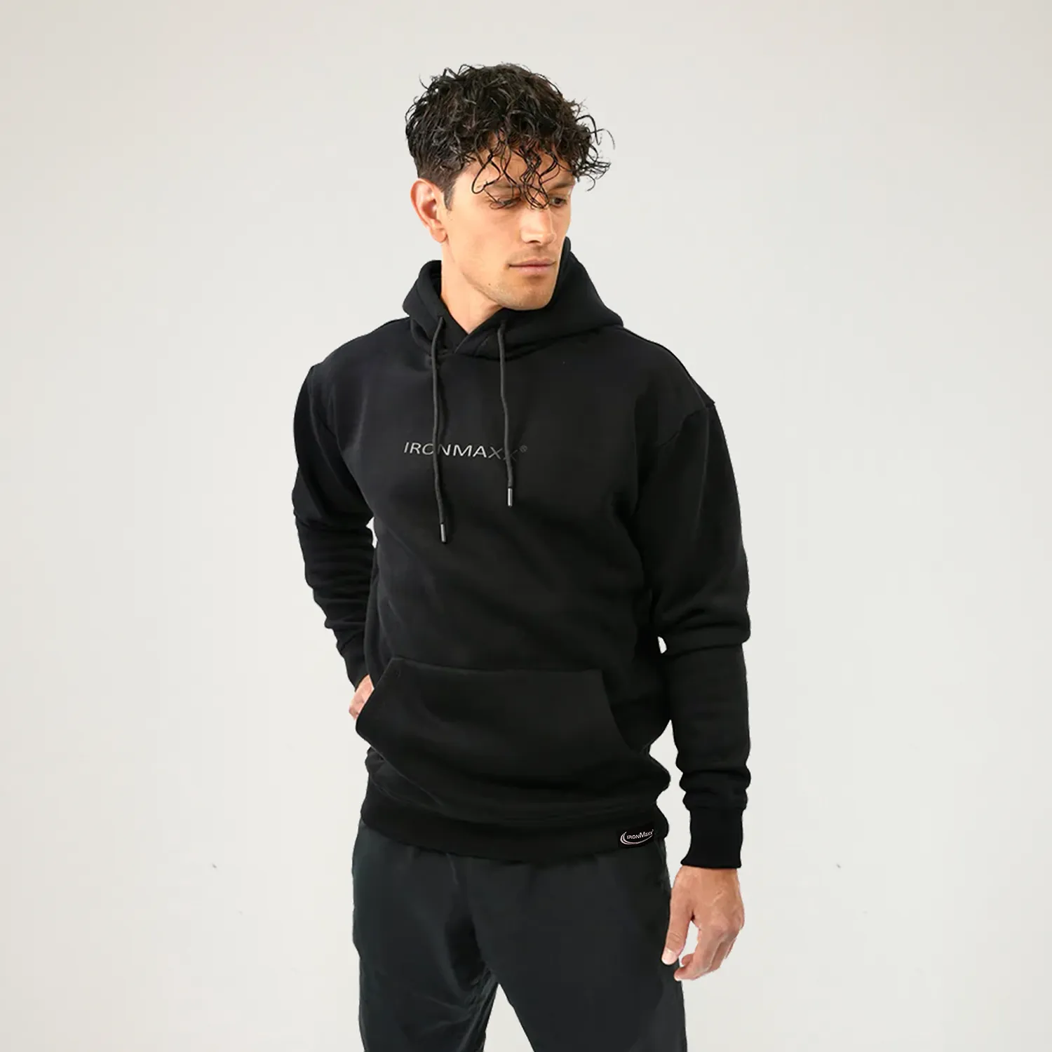 Iron Maxx Hoodie Schwarz Unisex Größe S oversized