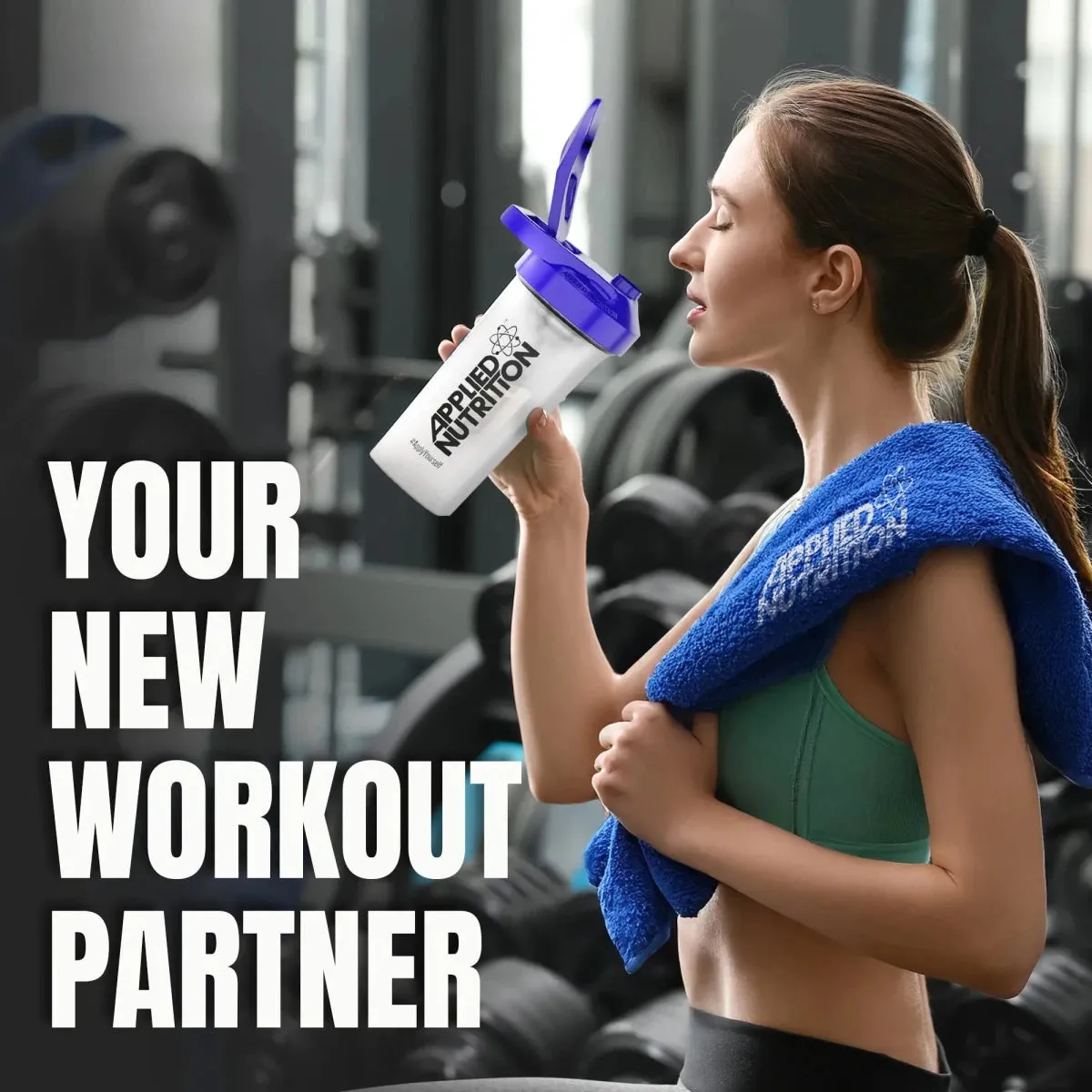 Applied Nutrition Shaker 600 ml blau auslaufsicher