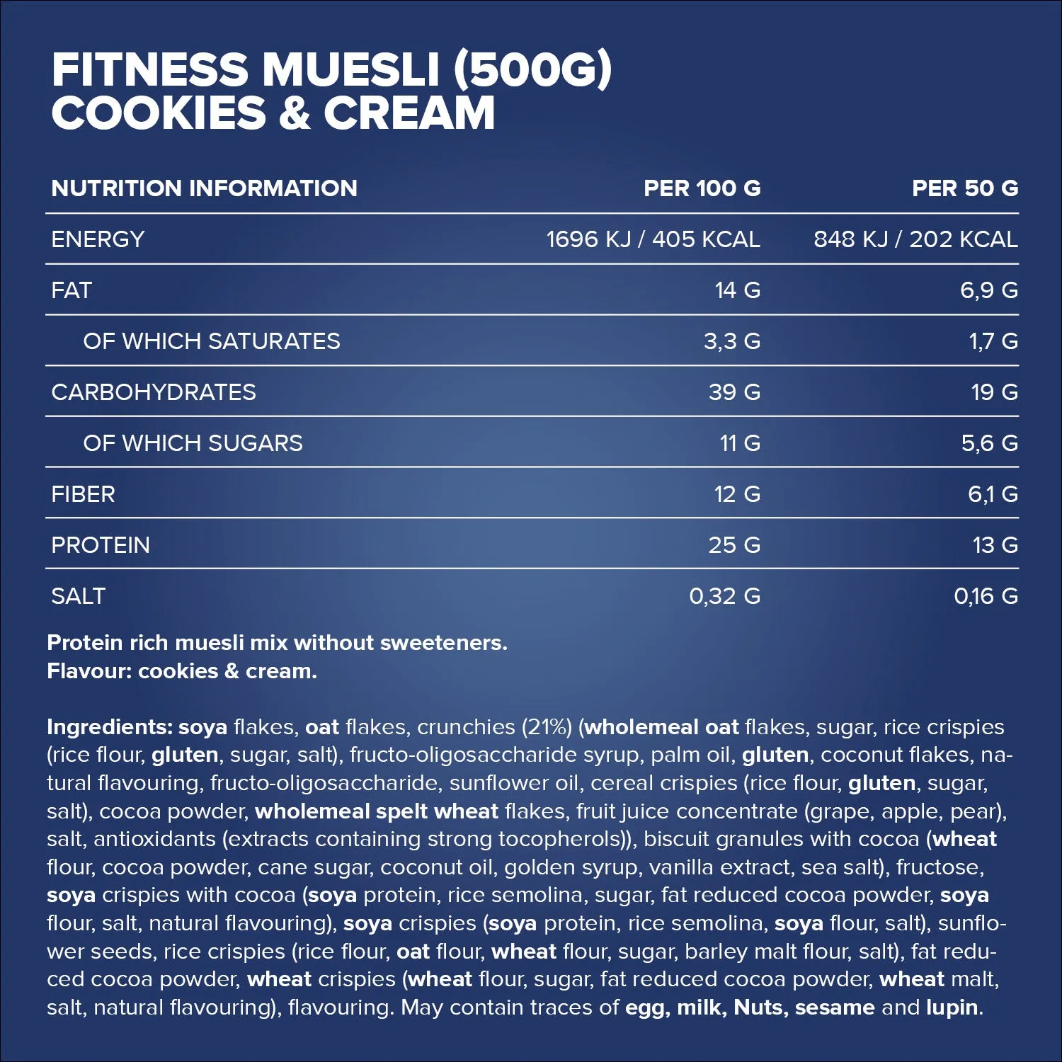 Iron Maxx Fitness Müsli 500g Cookies & Cream vegan proteinreich